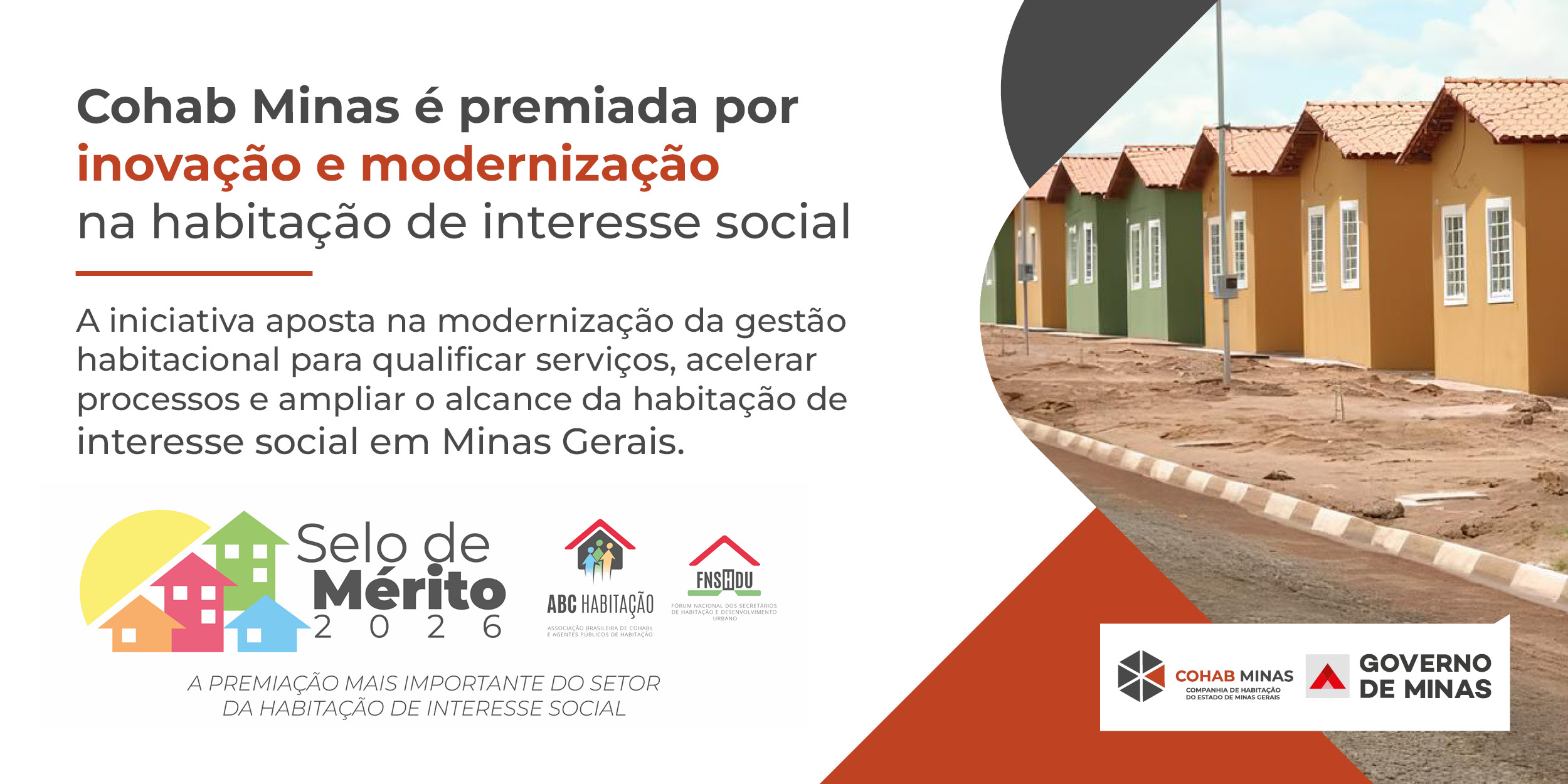 Cohab Minas é premiada por inovação e modernização na habitação de interesse social